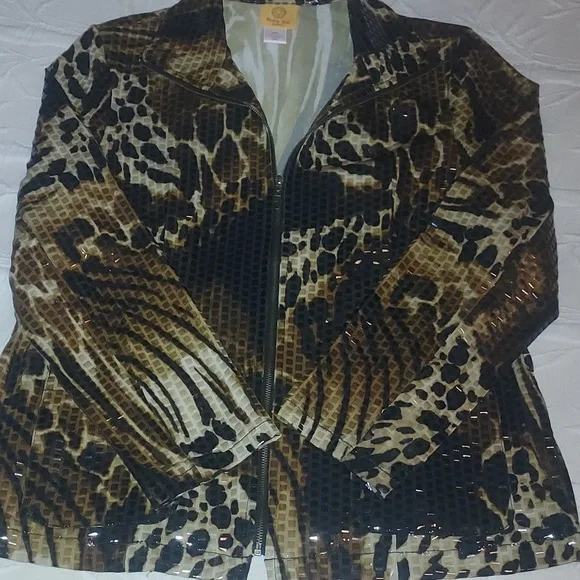 Ruby Rd. Sequins animal print jacket - Picture 5 of 5